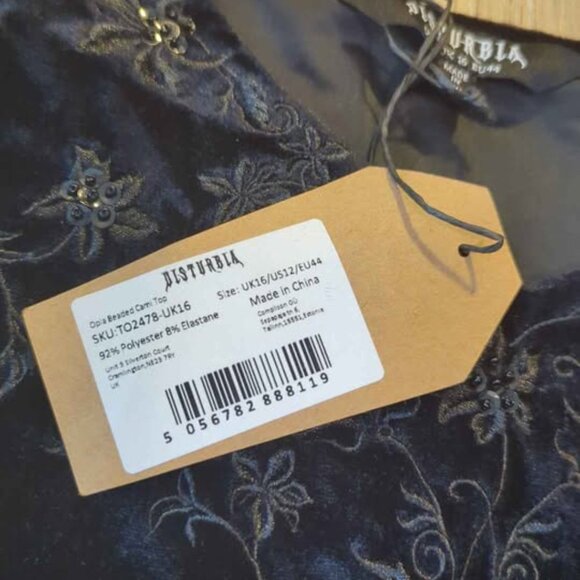 Disturbia opia beaded cami top size 12 new - Picture 2 of 5